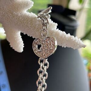 Heart Bracelet Swarovski Crystals Statement Bracelet